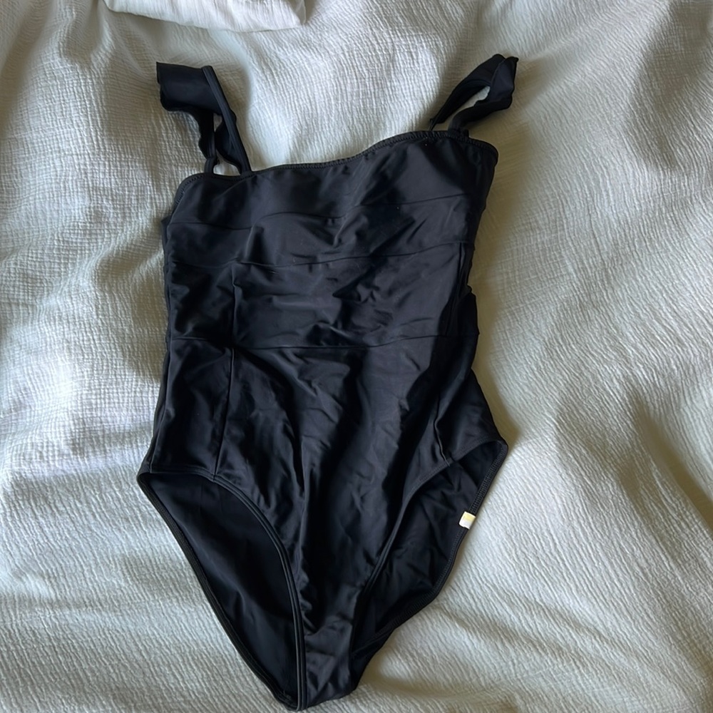 Summersalt black ruffle oasis one piece